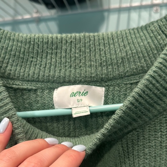 Green Women's Sweater - Picture 3 of 4